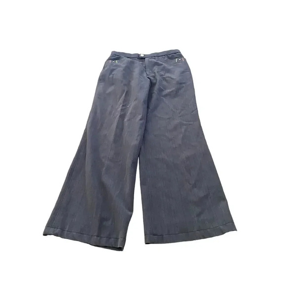 Crocodile Classic Blue Wide-Leg Casual Trousers Pants Size 29 - Picture 1 of 6